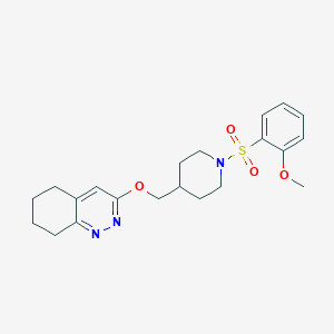 3-[[1-(2-Methoxyphenyl)sulfonylpiperidin-4-yl]methoxy]-5,6,7,8-tetrahydrocinnoline