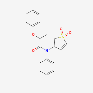 molecular formula C20H21NO4S B2424282 N-(1,1-dioxido-2,3-dihydrothiophen-3-yl)-2-phenoxy-N-(p-tolyl)propanamide CAS No. 863008-37-1
