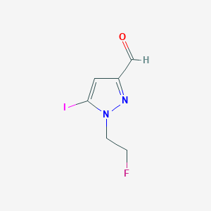 molecular formula C6H6FIN2O B2424292 1-(2-Fluoroethyl)-5-iodopyrazole-3-carbaldehyde CAS No. 2226183-13-5