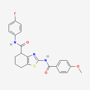N-(4-fluorophenyl)-2-(4-methoxybenzamido)-4,5,6,7-tetrahydrobenzo[d]thiazole-4-carboxamide