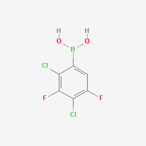 molecular formula C6H3BCl2F2O2 B2424309 2,4-二氯-3,5-二氟苯硼酸 CAS No. 2377611-74-8