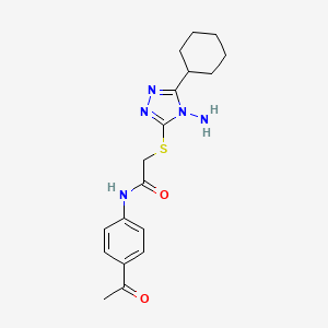 N-(4-acetylphenyl)-2-[(4-amino-5-cyclohexyl-4H-1,2,4-triazol-3-yl)sulfanyl]acetamide