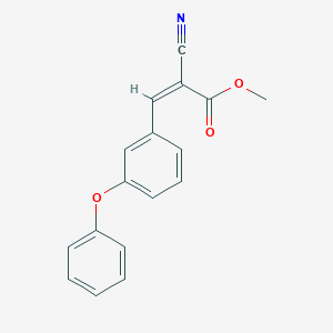molecular formula C17H13NO3 B2424318 methyl (2Z)-2-cyano-3-(3-phenoxyphenyl)prop-2-enoate CAS No. 521278-63-7