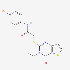 N-(4-bromophenyl)-2-({3-ethyl-4-oxo-3H,4H-thieno[3,2-d]pyrimidin-2-yl}sulfanyl)acetamide