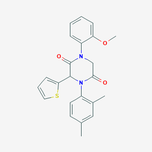 4-(2,4-Dimethylphenyl)-1-(2-methoxyphenyl)-3-(2-thienyl)-2,5-piperazinedione