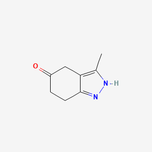 molecular formula C8H10N2O B2424339 3-甲基-6,7-二氢-1H-吲唑-5(4H)-酮 CAS No. 1204220-90-5
