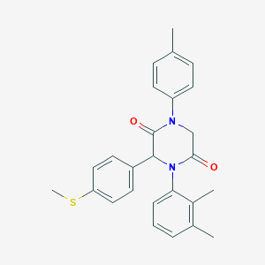 4-(2,3-Dimethylphenyl)-1-(4-methylphenyl)-3-[4-(methylsulfanyl)phenyl]-2,5-piperazinedione