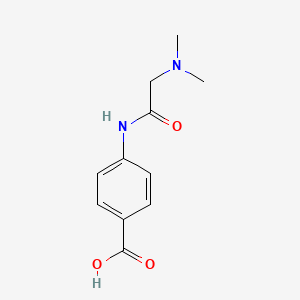 molecular formula C11H14N2O3 B2424343 4-[(N,N-dimethylglycyl)amino]benzoic acid CAS No. 302601-81-6; 60234-66-4