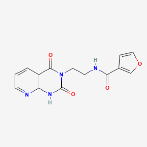 molecular formula C14H12N4O4 B2424359 N-(2-(2,4-二氧代-1,2-二氢吡啶并[2,3-d]嘧啶-3(4H)-基)乙基)呋喃-3-甲酰胺 CAS No. 2034321-85-0