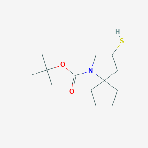 molecular formula C13H23NO2S B2424369 Tert-butyl 3-sulfanyl-1-azaspiro[4.4]nonane-1-carboxylate CAS No. 2503204-08-6