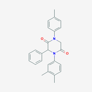 4-(3,4-Dimethylphenyl)-1-(4-methylphenyl)-3-phenyl-2,5-piperazinedione