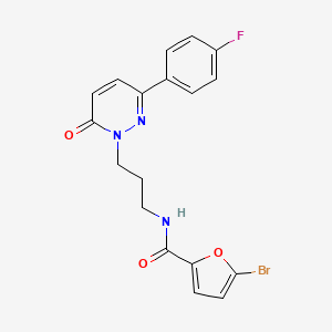 molecular formula C18H15BrFN3O3 B2424386 5-bromo-N-(3-(3-(4-fluorophenyl)-6-oxopyridazin-1(6H)-yl)propyl)furan-2-carboxamide CAS No. 1021090-98-1