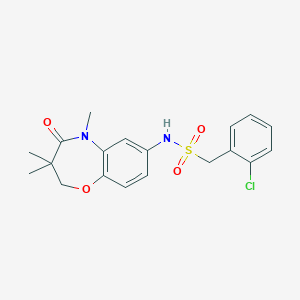 1-(2-chlorophenyl)-N-(3,3,5-trimethyl-4-oxo-2,3,4,5-tetrahydrobenzo[b][1,4]oxazepin-7-yl)methanesulfonamide