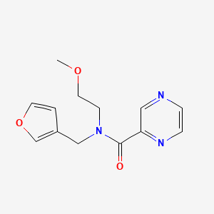 molecular formula C13H15N3O3 B2424398 N-(furan-3-ylmethyl)-N-(2-methoxyethyl)pyrazine-2-carboxamide CAS No. 1421505-29-4