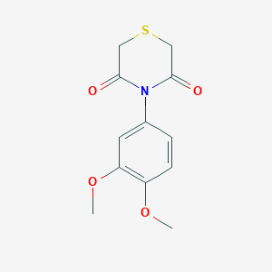 molecular formula C12H13NO4S B2424402 4-(3,4-二甲氧基苯基)-3,5-硫代吗啉二酮 CAS No. 338409-83-9