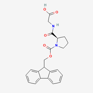 2-[[(2R)-1-(9H-Fluoren-9-ylmethoxycarbonyl)pyrrolidine-2-carbonyl]amino]acetic acid