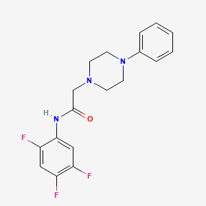 2-(4-phenylpiperazin-1-yl)-N-(2,4,5-trifluorophenyl)acetamide