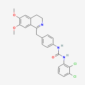 molecular formula C25H23Cl2N3O3 B2424414 1-(2,3-Dichlorophenyl)-3-[4-[(6,7-dimethoxy-3,4-dihydroisoquinolin-1-yl)methyl]phenyl]urea CAS No. 1023504-62-2