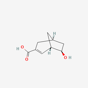 molecular formula C9H12O3 B2424416 (1S,5R,7R)-7-Hydroxybicyclo[3.2.1]oct-2-ene-3-carboxylic acid CAS No. 2550997-64-1
