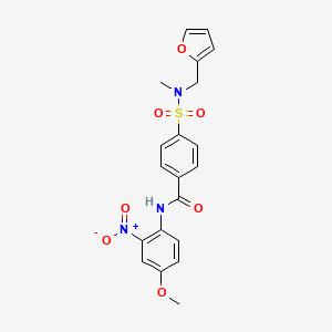 4-(N-(furan-2-ylmethyl)-N-methylsulfamoyl)-N-(4-methoxy-2-nitrophenyl)benzamide