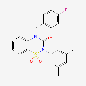 2-(3,5-dimethylphenyl)-4-(4-fluorobenzyl)-2H-1,2,4-benzothiadiazin-3(4H)-one 1,1-dioxide
