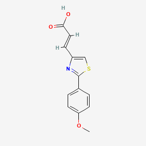 molecular formula C13H11NO3S B2424434 (E)-3-[2-(4-methoxyphenyl)-1,3-thiazol-4-yl]prop-2-enoic Acid CAS No. 874623-16-2