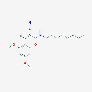 molecular formula C20H28N2O3 B2424442 (Z)-2-Cyano-3-(2,4-dimethoxyphenyl)-N-octylprop-2-enamide CAS No. 477973-06-1