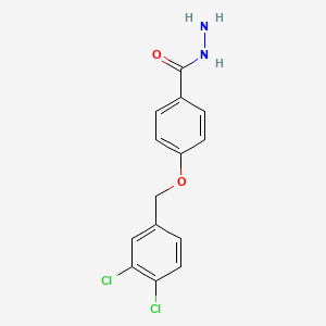molecular formula C14H12Cl2N2O2 B2424450 4-[(3,4-Dichlorophenyl)methoxy]benzohydrazide CAS No. 477845-60-6