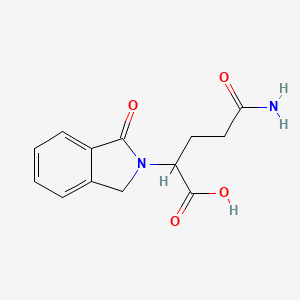 molecular formula C13H14N2O4 B2424462 5-amino-5-oxo-2-(1-oxo-1,3-dihydro-2H-isoindol-2-yl)pentanoic acid CAS No. 119559-70-5