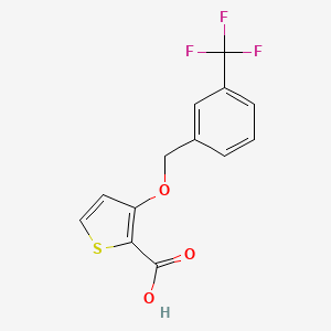 molecular formula C13H9F3O3S B2424465 3-{[3-(Trifluoromethyl)benzyl]oxy}-2-thiophenecarboxylic acid CAS No. 339009-59-5