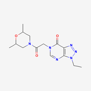 6-(2-(2,6-dimethylmorpholino)-2-oxoethyl)-3-ethyl-3H-[1,2,3]triazolo[4,5-d]pyrimidin-7(6H)-one