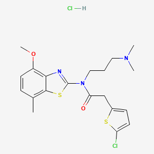 2-(5-chlorothiophen-2-yl)-N-(3-(dimethylamino)propyl)-N-(4-methoxy-7-methylbenzo[d]thiazol-2-yl)acetamide hydrochloride