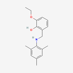 molecular formula C18H23NO2 B2424480 2-Ethoxy-6-[(mesitylamino)methyl]phenol CAS No. 1178225-59-6