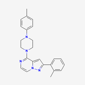 molecular formula C24H25N5 B2424486 2-(2-Methylphenyl)-4-[4-(4-methylphenyl)piperazin-1-yl]pyrazolo[1,5-a]pyrazine CAS No. 1326831-61-1
