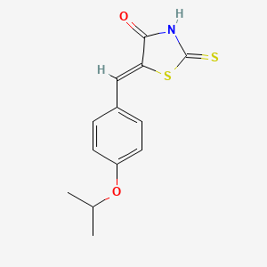 molecular formula C13H13NO2S2 B2424494 (5E)-5-(4-isopropoxybenzylidene)-2-mercapto-1,3-thiazol-4(5H)-one CAS No. 303798-03-0