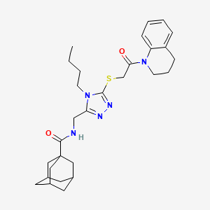 N-[[4-butyl-5-[2-(3,4-dihydro-2H-quinolin-1-yl)-2-oxoethyl]sulfanyl-1,2,4-triazol-3-yl]methyl]adamantane-1-carboxamide