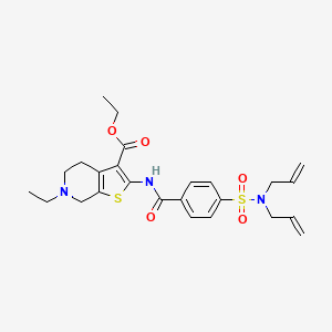 ethyl 2-(4-(N,N-diallylsulfamoyl)benzamido)-6-ethyl-4,5,6,7-tetrahydrothieno[2,3-c]pyridine-3-carboxylate