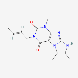 (E)-3-(but-2-en-1-yl)-1,6,7-trimethyl-1H-imidazo[2,1-f]purine-2,4(3H,8H)-dione