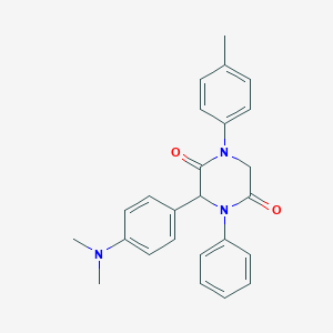 3-[4-(Dimethylamino)phenyl]-1-(4-methylphenyl)-4-phenyl-2,5-piperazinedione