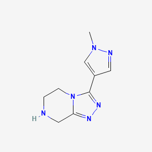 1-methyl-4-{5H,6H,7H,8H-[1,2,4]triazolo[4,3-a]pyrazin-3-yl}-1H-pyrazole