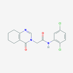 molecular formula C16H15Cl2N3O2 B2424505 N-(2,5-dichlorophenyl)-2-(4-oxo-5,6,7,8-tetrahydroquinazolin-3(4H)-yl)acetamide CAS No. 1251604-52-0