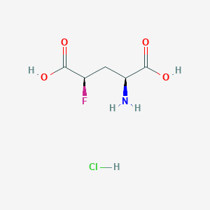 molecular formula C5H9ClFNO4 B2424508 (2S,4R)-2-氨基-4-氟戊二酸；盐酸盐 CAS No. 1260401-43-1