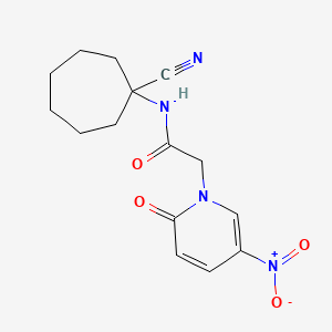 N-(1-cyanocycloheptyl)-2-(5-nitro-2-oxo-1,2-dihydropyridin-1-yl)acetamide