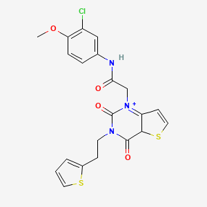 molecular formula C21H18ClN3O4S2 B2424516 N-(3-chloro-4-methoxyphenyl)-2-{2,4-dioxo-3-[2-(thiophen-2-yl)ethyl]-1H,2H,3H,4H-thieno[3,2-d]pyrimidin-1-yl}acetamide CAS No. 1260920-92-0