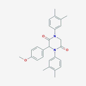 1,4-Bis(3,4-dimethylphenyl)-3-(4-methoxyphenyl)-2,5-piperazinedione