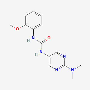 molecular formula C14H17N5O2 B2424522 1-(2-(Dimethylamino)pyrimidin-5-yl)-3-(2-methoxyphenyl)urea CAS No. 1396631-16-5