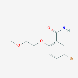 molecular formula C11H14BrNO3 B2424524 5-bromo-2-(2-methoxyethoxy)-N-methylbenzamide CAS No. 904877-46-9