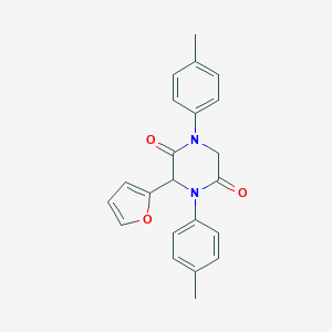 molecular formula C22H20N2O3 B242453 3-(2-Furyl)-1,4-bis(4-methylphenyl)-2,5-piperazinedione 