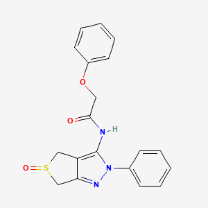 N-(5-oxido-2-phenyl-4,6-dihydro-2H-thieno[3,4-c]pyrazol-3-yl)-2-phenoxyacetamide