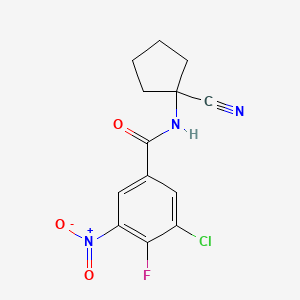 3-chloro-N-(1-cyanocyclopentyl)-4-fluoro-5-nitrobenzamide